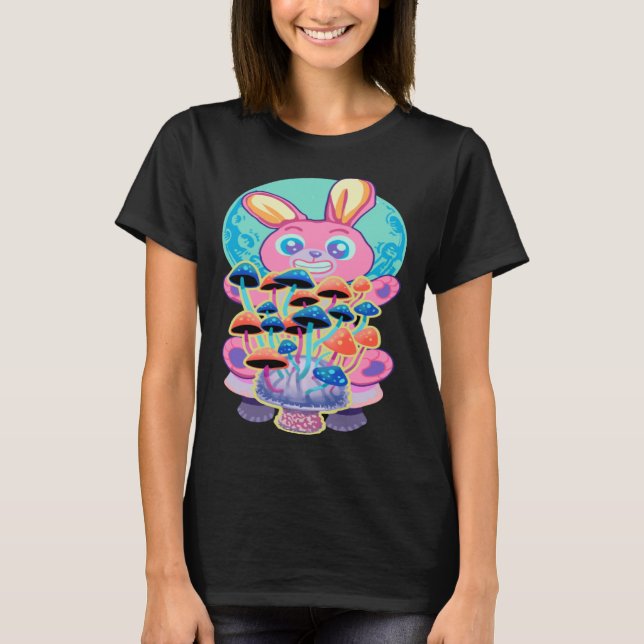 T-shirt Bunny Pastel Goth And Mushrooms (Devant)