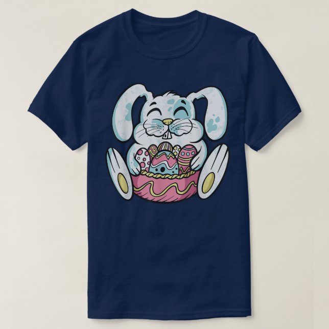 T-shirt Bunny Pastel Spring Hunt Eggs Rabbit Happy Easter  (Design devant)