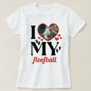 T-shirt Bunny Paws Red I Heart My Floofball Ajouter photo