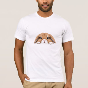T-shirt Bunny Peeking mignon adorable drôle dessin animal