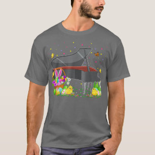 T-shirt Bunny Piano Easter Oeuf Hunt Funny Piano Easter Su