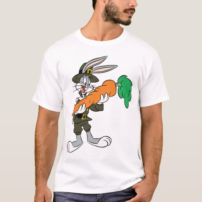T-shirt BUNNY™ Pilgrim Thanksgiving Carrot (Devant)
