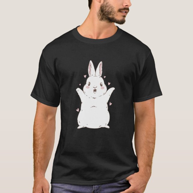 T-shirt Bunny Rabbit Christmas New Year cute (Devant)