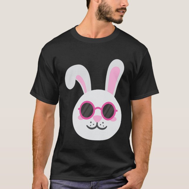 T-shirt BUNNY RABBIT FACE Sunglasses Boys Girls Kids Easte (Devant)