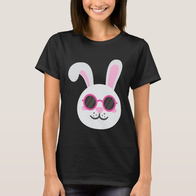 T-shirt BUNNY RABBIT FACE Sunglasses Boys Girls Kids Easte (Devant)