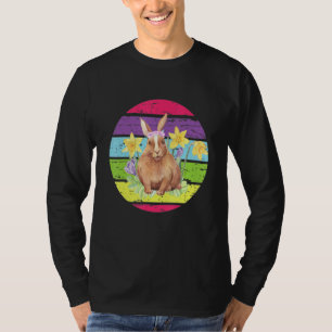 T-shirt Bunny Rabbit Pastel Thème Daffodique Femmes Pâques