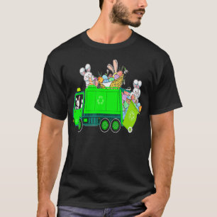 T-shirt Bunny Riding ordures Camion Pâques Jour Bunny Garb