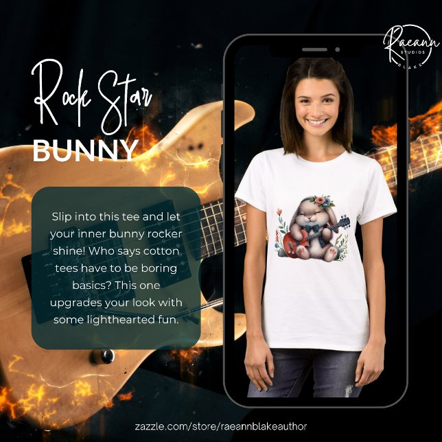 T-shirt Bunny Rockstar (Créateur téléchargé)