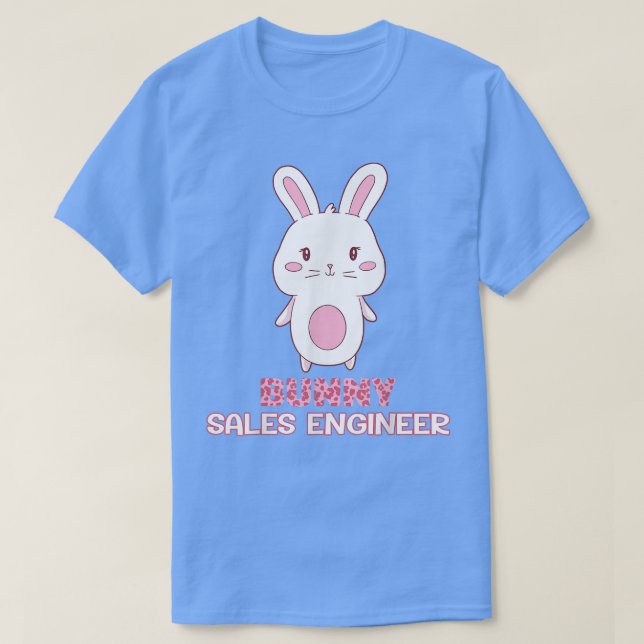 T-shirt Bunny Sales Engineer Easter Jésus Christian  (Design devant)