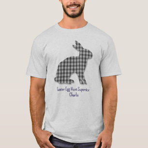 T-shirt Bunny Silhouette, Superviseur de la chasse aux oeu