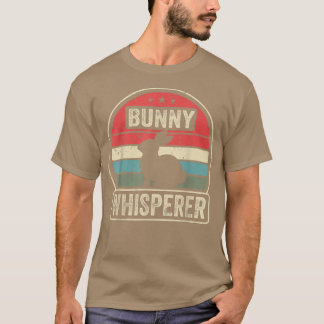 T-shirt Bunny Whisperer drôle animal de compagnie Rabbit L
