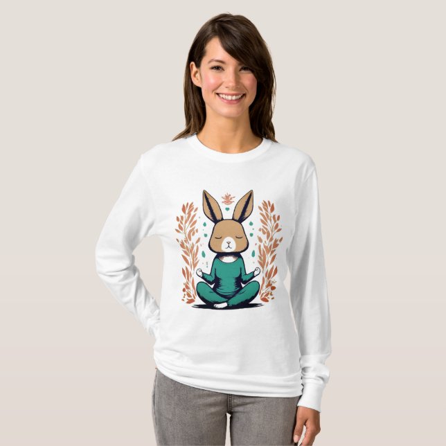 T-shirt Bunny Yoga (Devant entier)