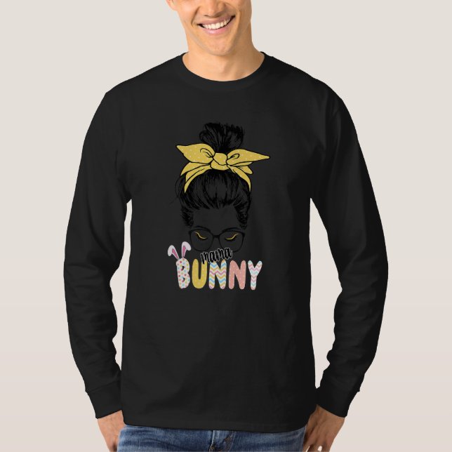 T-shirt Bunnymama Funny Pâques Mama Bunny Oreilles Leopard (Devant)