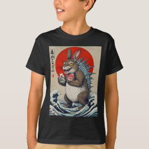 T-shirt Bunnyzilla Art Japonais Lapin Drôle Lapin Japonais