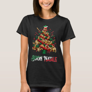 T-shirt Buon natale italie pâtes noël arbre xmas