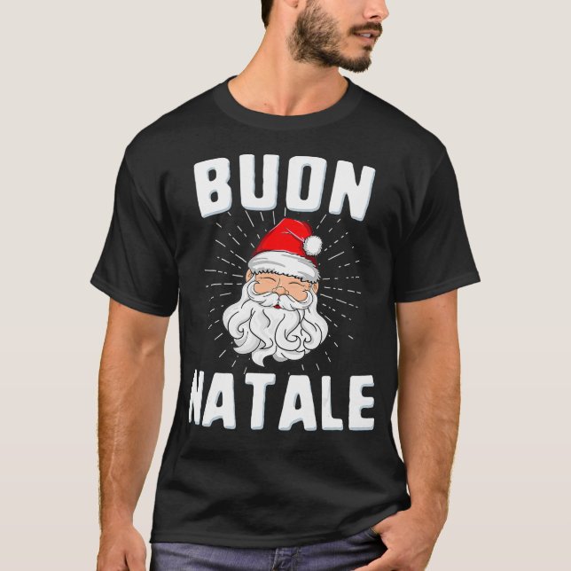 T-shirt Buon Natale Italie Pride Père Noël Babbo Italie Ch (Devant)