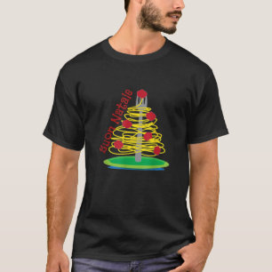T-shirt BUON NATALE Italien Joyeux Noël Festin Italia