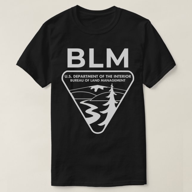 T-shirt Bureau de gestion foncière BLM original Blanc 3 (Design devant)