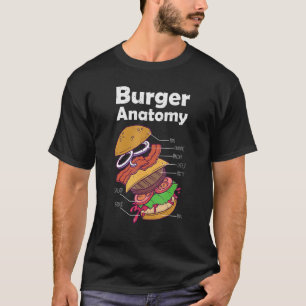 T-shirt Burger Anatomie Cheeseburger Foodies