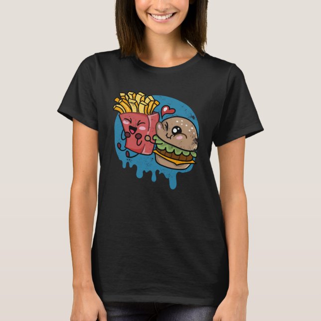 T-shirt Burger And Fries Bestfriends Perfect Combo Grilled (Devant)