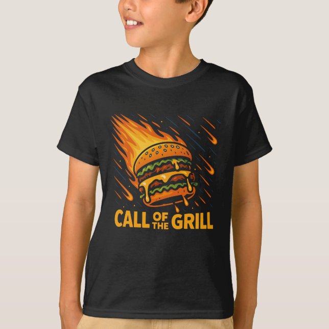 T-shirt Burger Astéroïde Appel Du Grill (Devant)