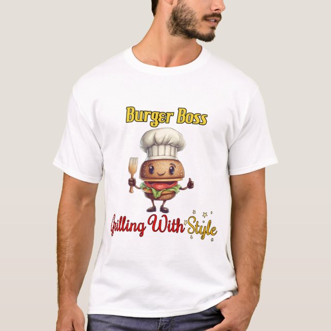 T-shirt Burger Boss Griller Avec Style (Devant)