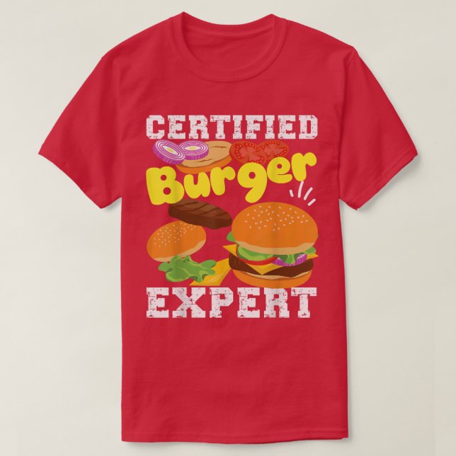 T-shirt Burger Certifié Epert Cheeseburger (Design devant)