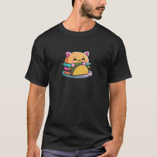 T-shirt Burger Chat Taco - Mignonne, Whimsical, Drôle, Nou