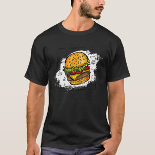 T-shirt Burger cheeseburgers hamburger fast food snacks ba