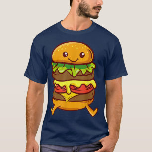 T-shirt Burger Cute Kawaii Anime esthétique Hamb Japonais