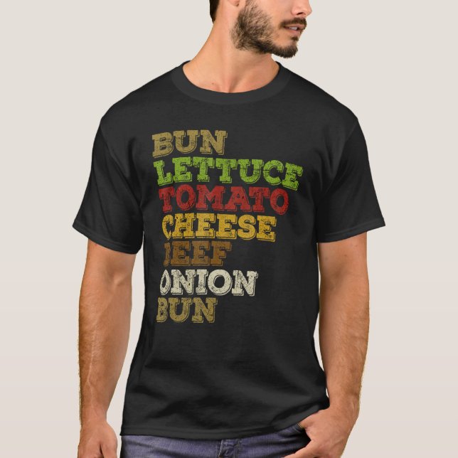 T-shirt Burger Day Cheeseburger Hamburger Beef Anatomy (Devant)