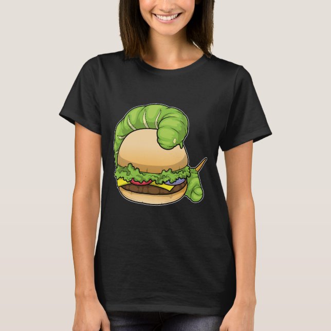 T-shirt Burger de chenille (Devant)