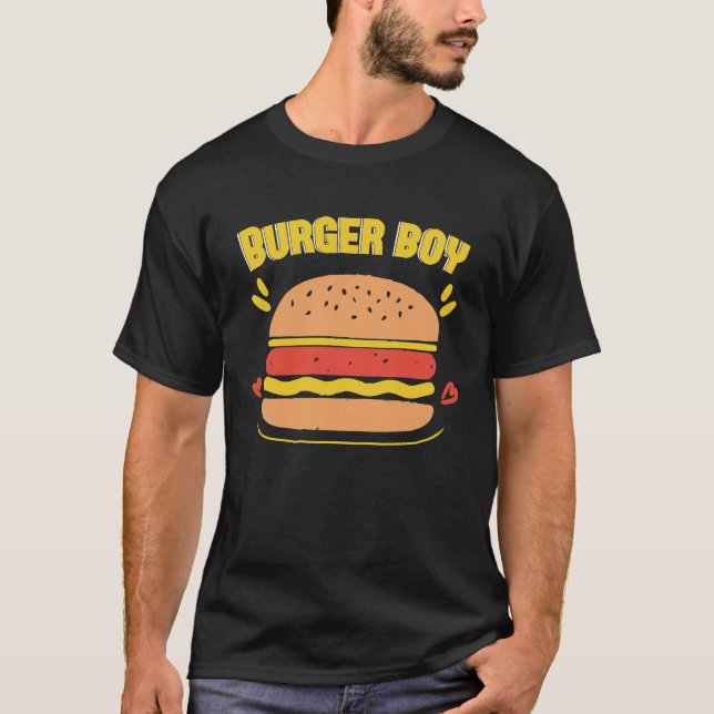 T-shirt Burger de fromage grillé Burger Boy Restauration r (Devant)