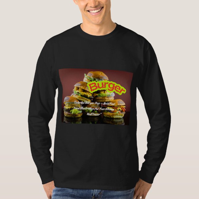 T-shirt Burger Design- Delicious Fast Food Illustration (Devant)