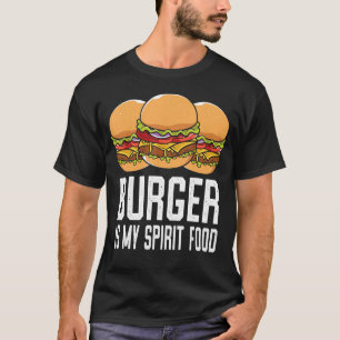 T-shirt Burger Est Mon Esprit Nourriture I Cheeseburger I