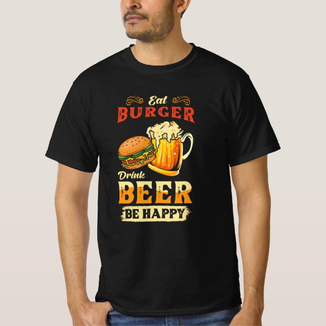 T-shirt Burger Et Bière (Devant)