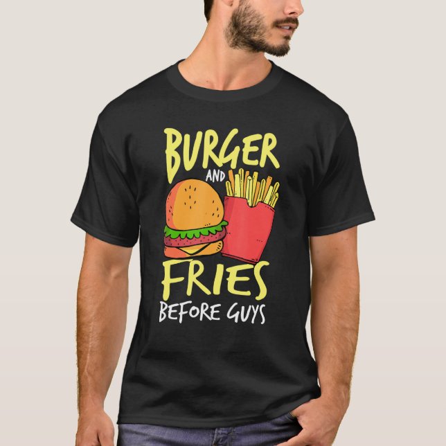 T-shirt Burger Et Fries Restauration Rapide (Devant)