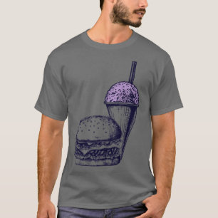 T-shirt Burger et un cône de neige