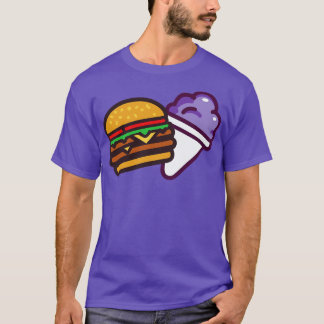 T-shirt Burger et un cône de neige