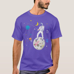 T-shirt Burger Fishing, Fisher Astronaut Planets Cheesebur
