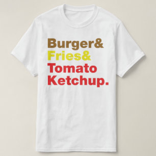 T-shirt Burger & Fries & Tomato Ketchup.