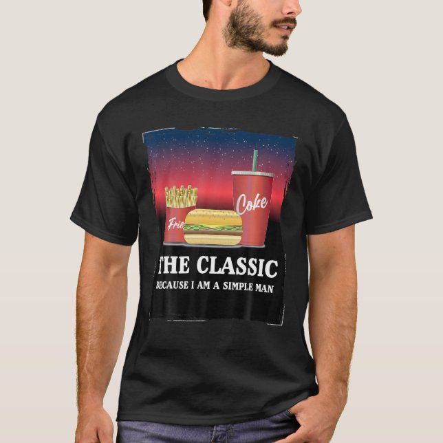 T-shirt Burger Frieze 80S 90S Simp (Devant)