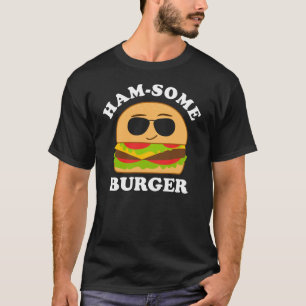 T-shirt Burger Hamsome Blague Nourriture Calembour Hamburg