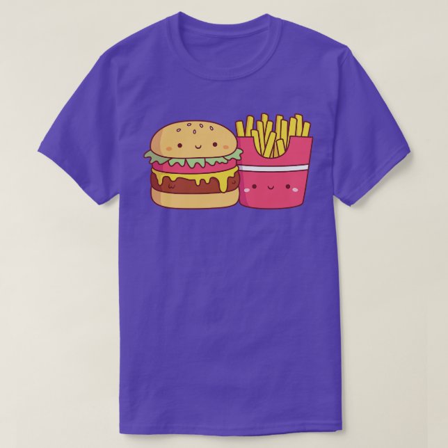 T-shirt Burger mou et frites (Design devant)