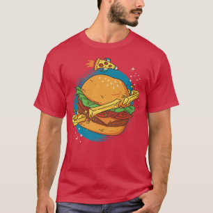 T-shirt Burger Planet Astronaute Astral Conception Cosmiqu