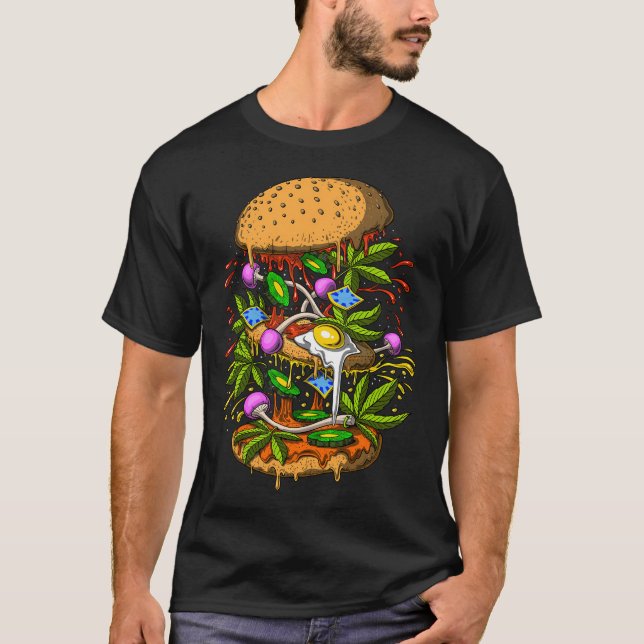T-shirt Burger Psychedelique (Devant)