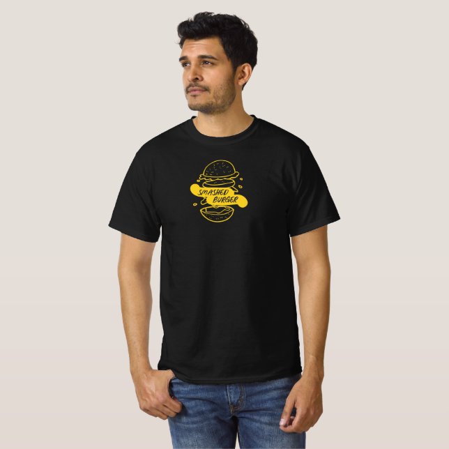 T-shirt Burger smashé (Devant entier)