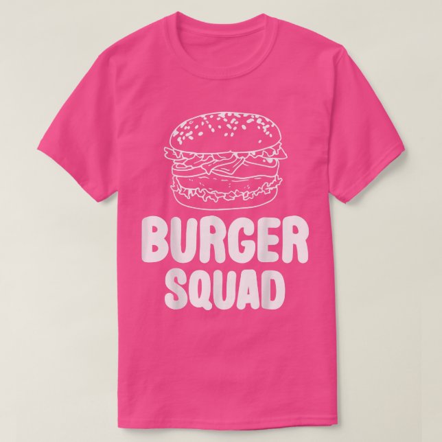 T-shirt Burger Squad Hamburger Cheeseburger Lover Cute Foo (Design devant)