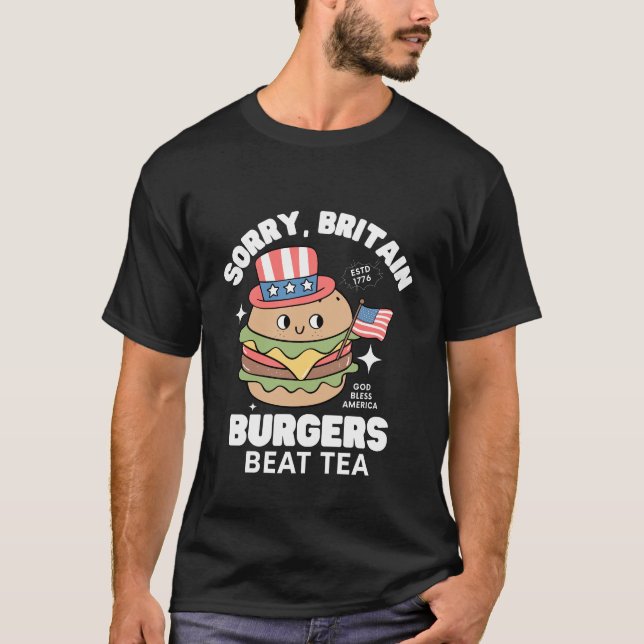 T-shirt Burgers battent le thé (Devant)