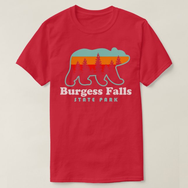 T-shirt Burgess Falls State Park Randonnée Tennessee Bear  (Design devant)